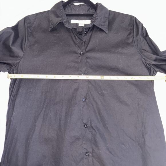 Boston Proper Black Poplin Blouse Tunic Women's Size 8 EUC - Picture 9 of 10